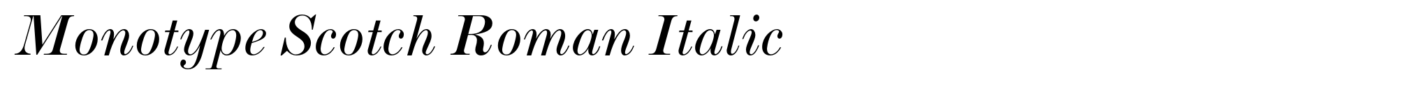 Monotype Scotch Roman Italic image